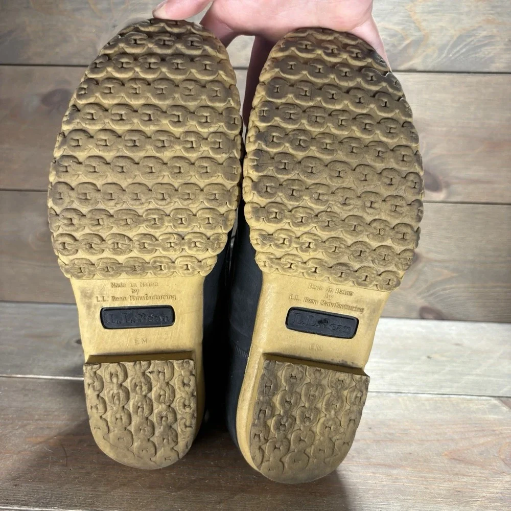 ll bean duck boots womens size 9 shoes black quilted sherpa winter hunting
